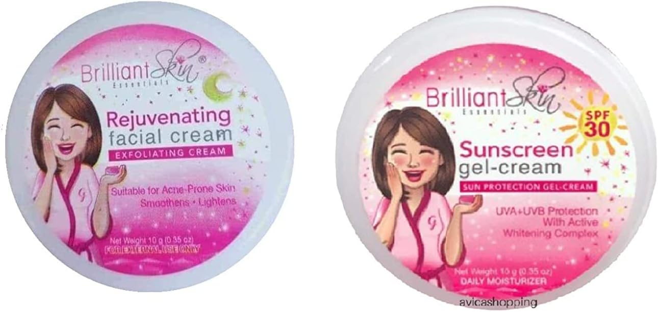 Brilliant Skin EssentialsRejuvenating Facial Cream & Sunscreen Gel-Cream Combo - 10g