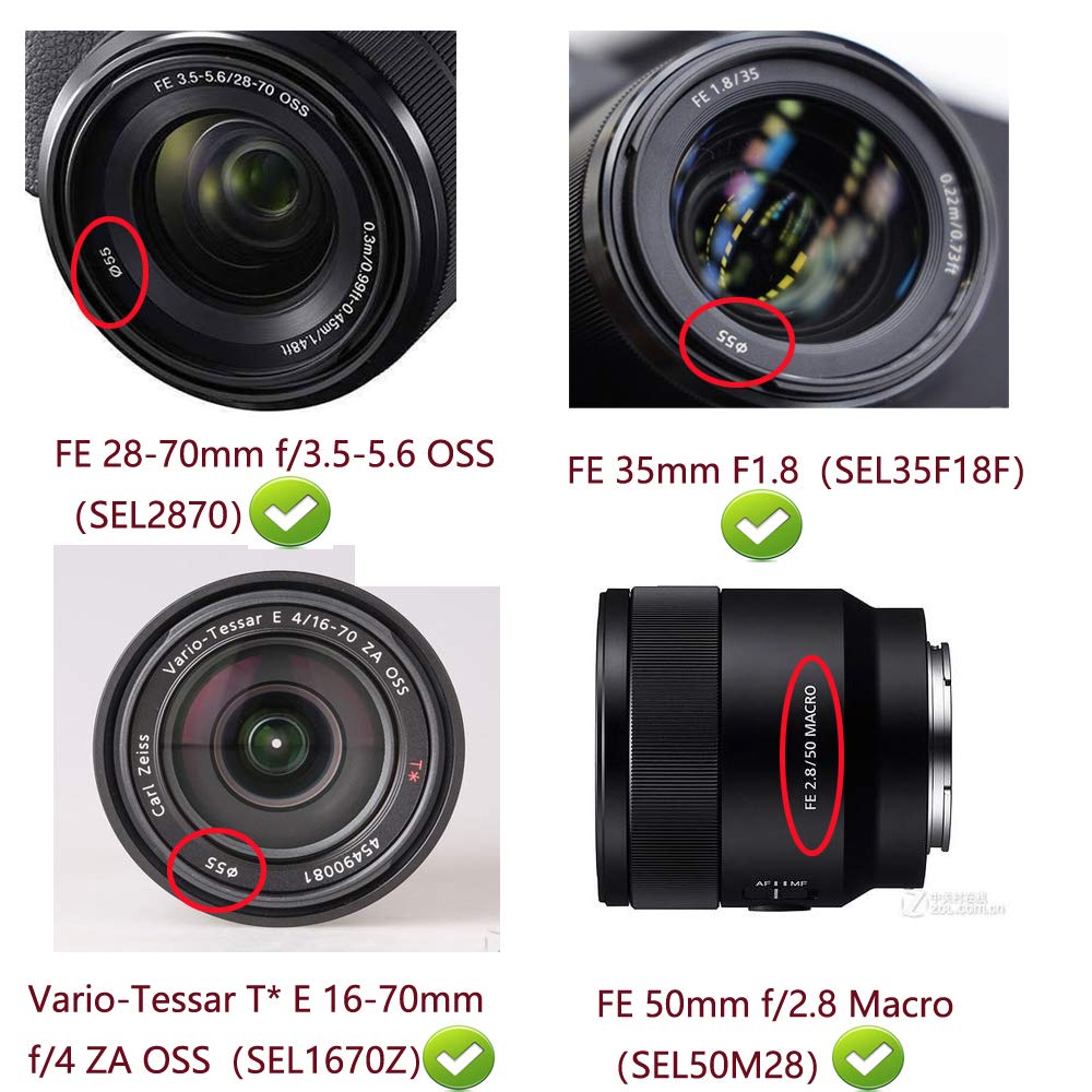 Lot De 2 Capuchons Objectif 55mm Avec Chiffon Et Corde - Compatible Nikon Canon Sony