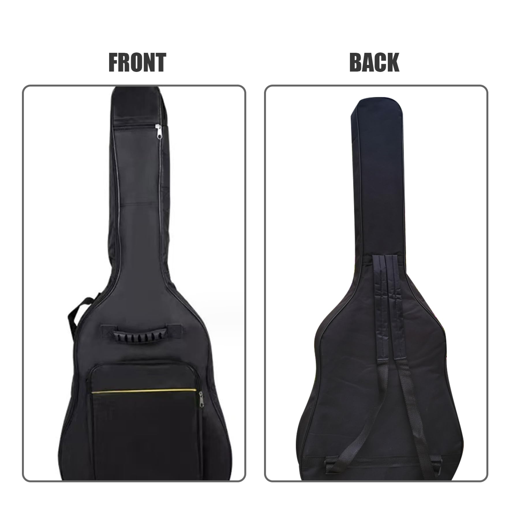 Borsa per chitarra da 41 pollici di chitarra acustica morbida con 2 tasche di imbottitura spessa 5 mm Resistente all'acqua resistente alla custodia per gigo