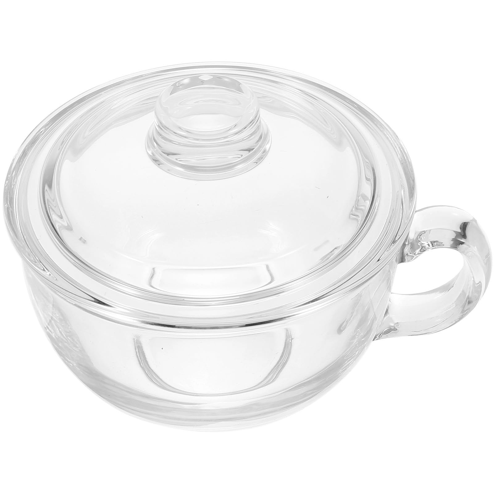 Bol en verre épais 600ml avec couvercle doré Alasum pour petit-déjeuner