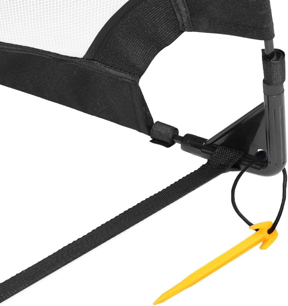 AGORA 4-Footer Half Moon Soccer Pop-Up Goal, Black/White, 30 x 48-Inch