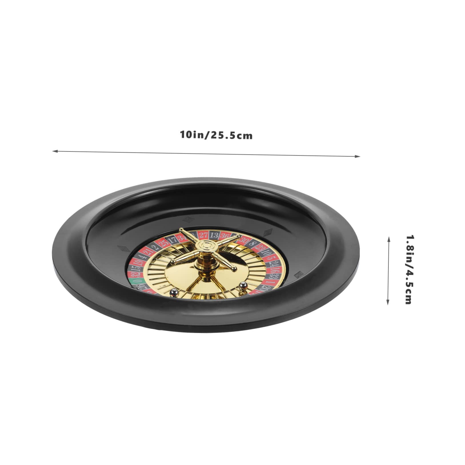 Ruota da Poker Russa Rotante per Festa 25,5X25,5X4,5Cm in Plastica, Design Unico e Pratica da Trasportare per Adulti e Bar