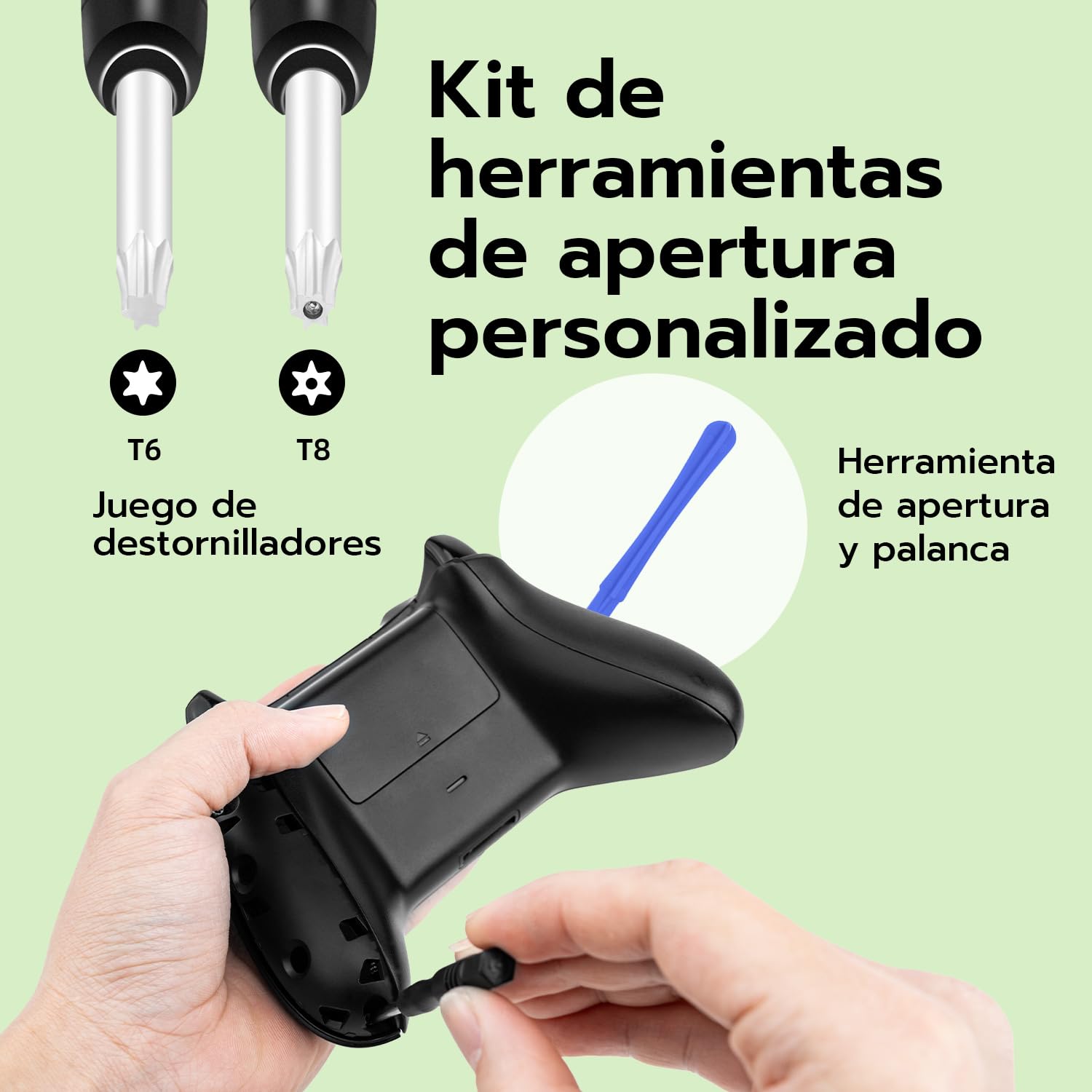 Mcbazel Hall Effect Analog Joystick Kit de Reparación de Repuesto para Mando Xbox Series X&S/One/One X/One S, con Thumbsticks de Repuesto y Kit de Reparación