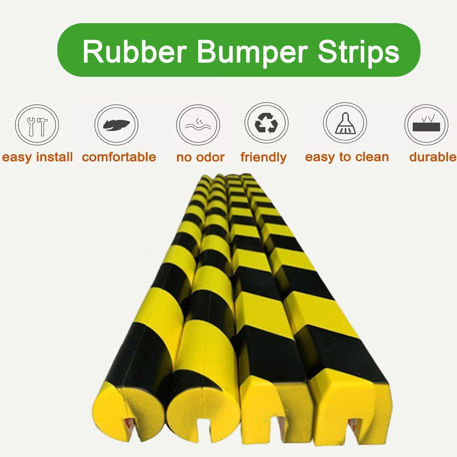 Protector de borde de espuma de 39 pulgadas, protectores de esquina autoadhesivos en forma de U, paquete de 30 parachoques de seguridad industrial para protección contra impactos