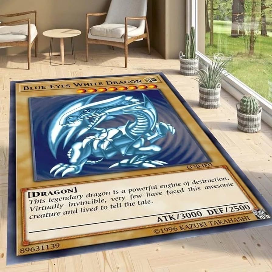 ブルーアイズ・ホワイト・ドラゴン ラグ 遊戯王 ブルーアイズホワイトドラゴン ラグ 絨毯 - メルカリ