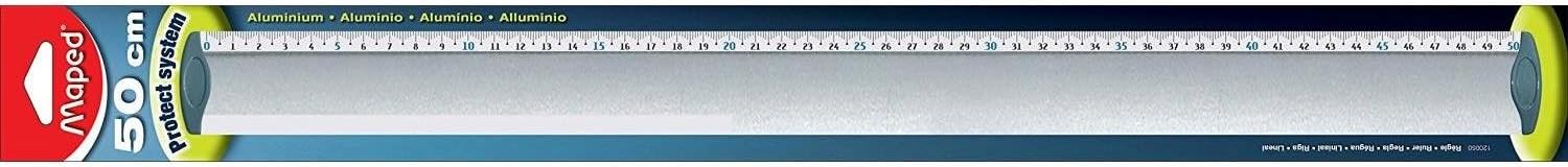 Maped M120050 – Lineal Protect, 50 cm z aluminium, aluminium
