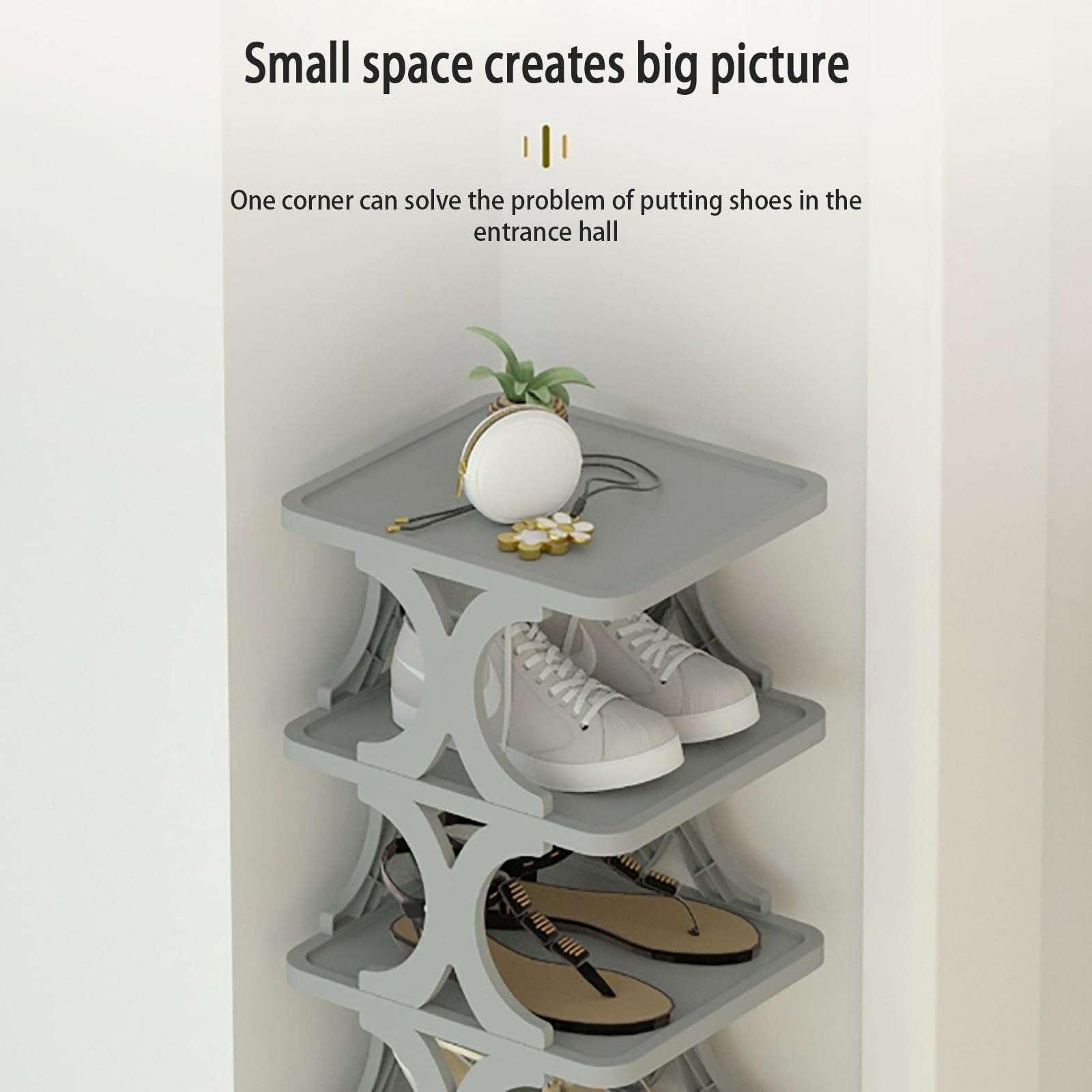 Zapatero Vertical Moderno: Estante de plástico de Varios Niveles Que Ahorra Espacio para entradas pequeñas, dormitorios y Zapatos Deportivos: diseño Alto y Delgado, solución de ALM