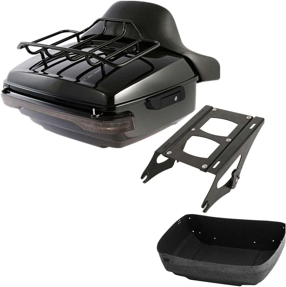 King Pack Trunk Pad RacODELNOled Tail Light Fits Tour Pak Black Smoke-Lens