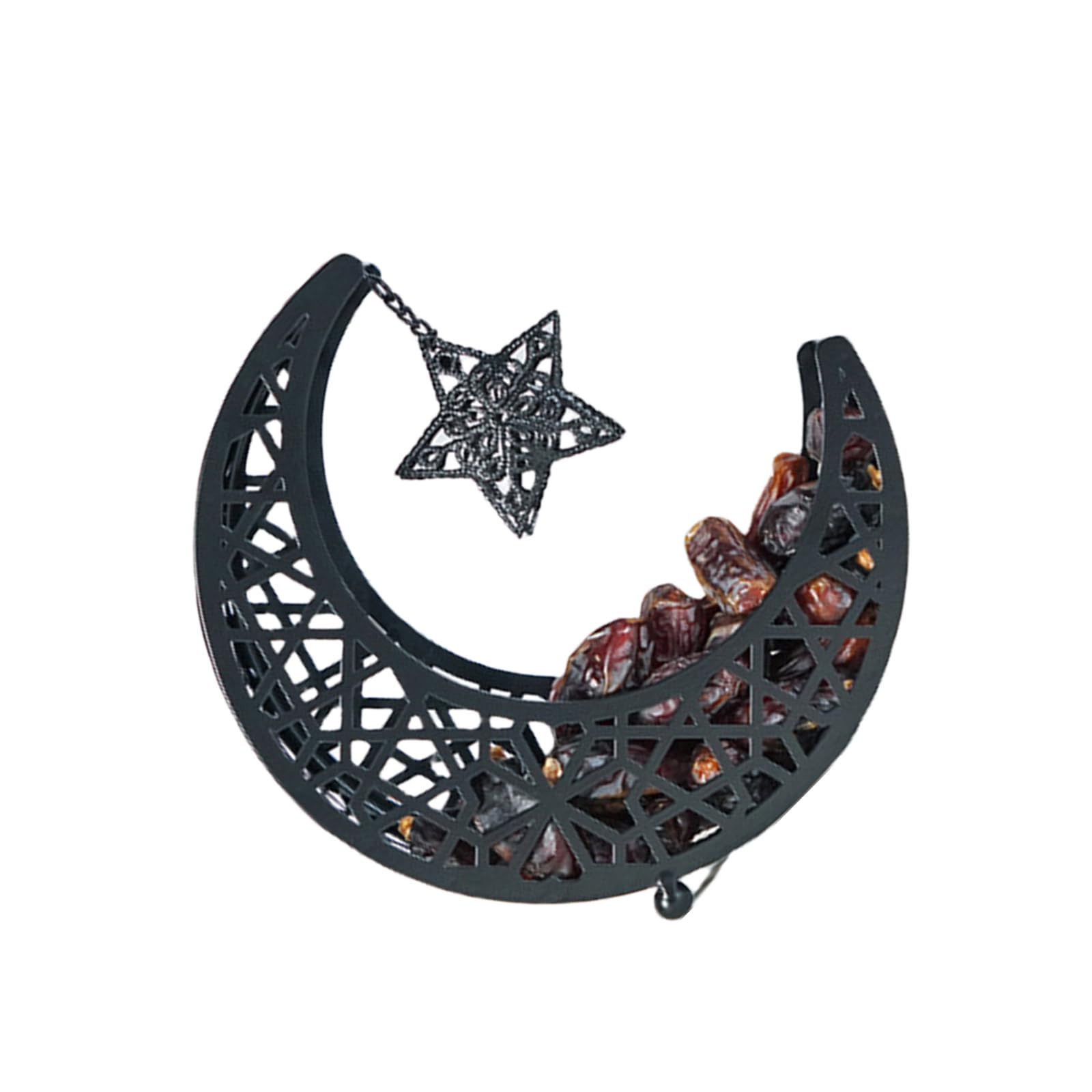 Tsophreniq Metal Shaped Serving Tray for Eid Dessert and Pastries Desktop Snacks Holder Table Decoration for Muslims Homes Dessert Serving Platter