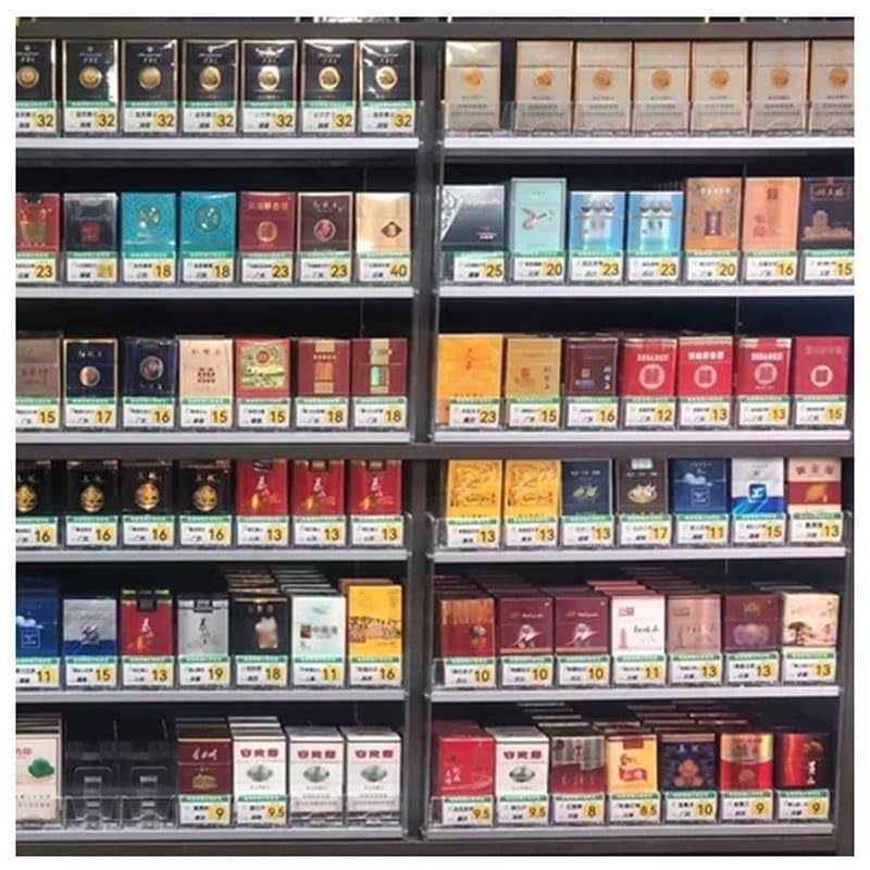 Support d'étui à cigarettes rectangulaire et étagère murale pousse-cigarette - 3