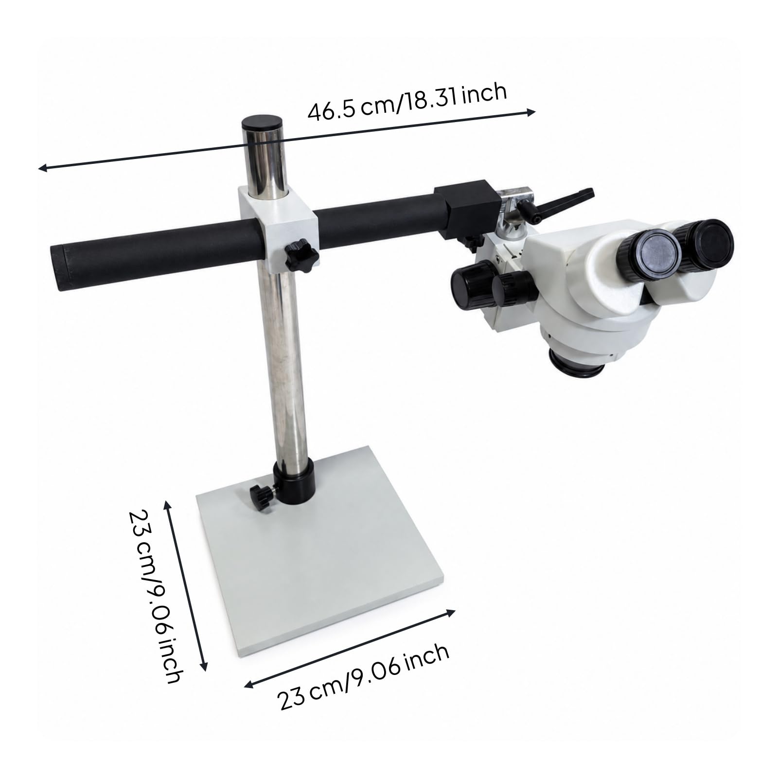 Qianly Stereomikroskop 7x-45x Binokularmikroskop hochwertig Mikroskop mit Metallstativ für Elektroniker, Schmuckherstellung, Gravurarbeiten