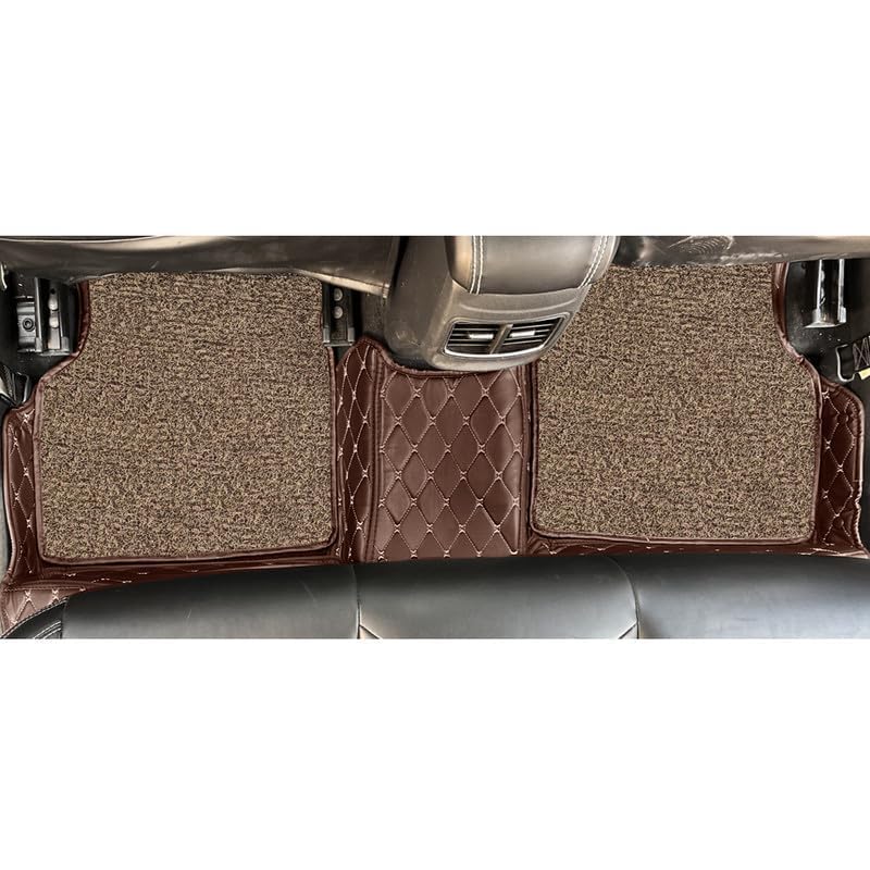 Image of SINEX Premium 7D car mat Full Set for BMW 7 Series (Model : 2016-2022) Luxury Leather Double Car Floor Mat Complete Set || 100% Waterproof and Washable Color :Coffee