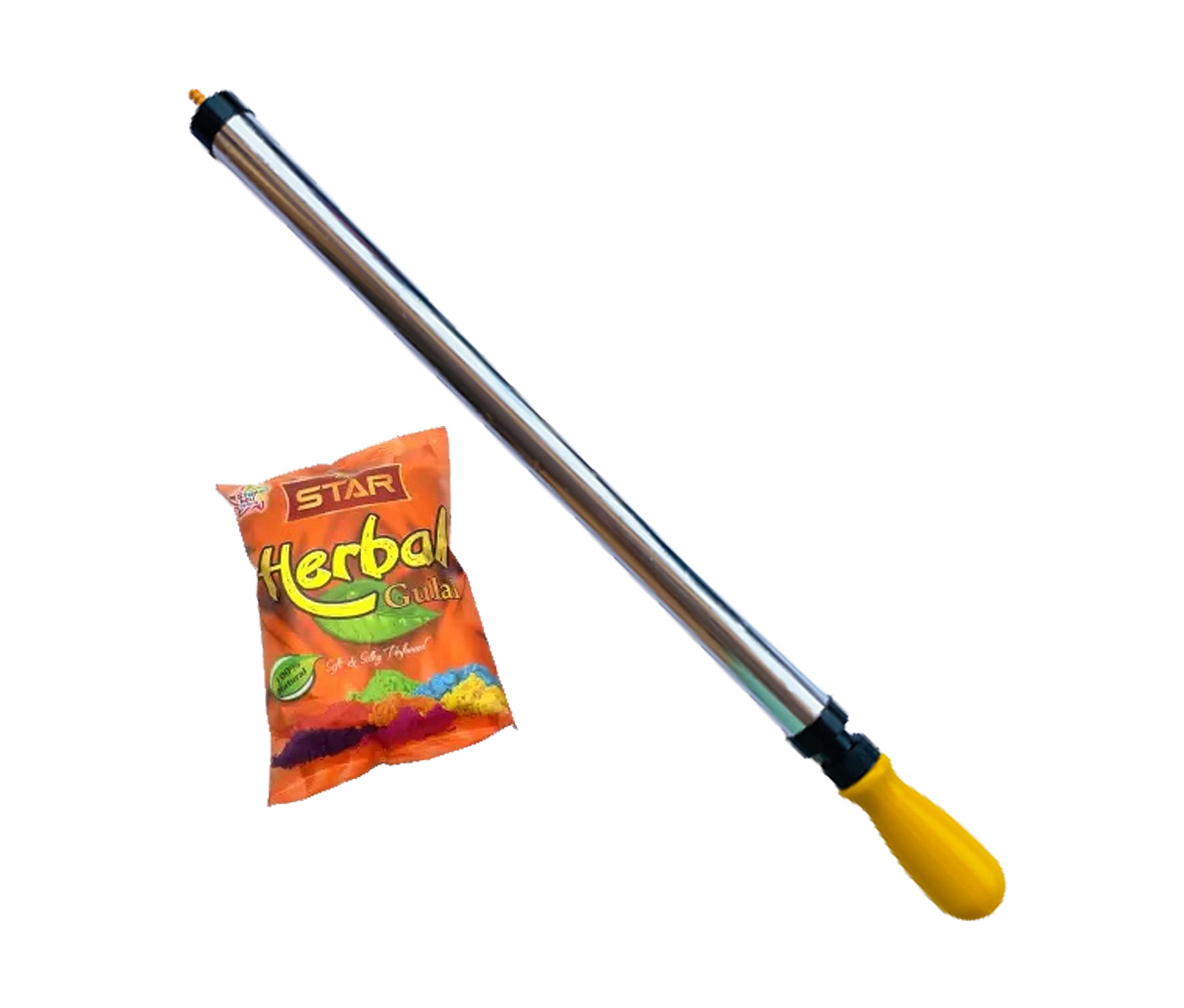 Evisha Steel Look Water Gun Water Pump |One Herbal Gulal Packet Assorted Colour | Pack of 2 Holi Combo Water Gun pichkari for Girls and Boys (B0BSR5W2G1) Amazon Price History, Amazon Price Tracker