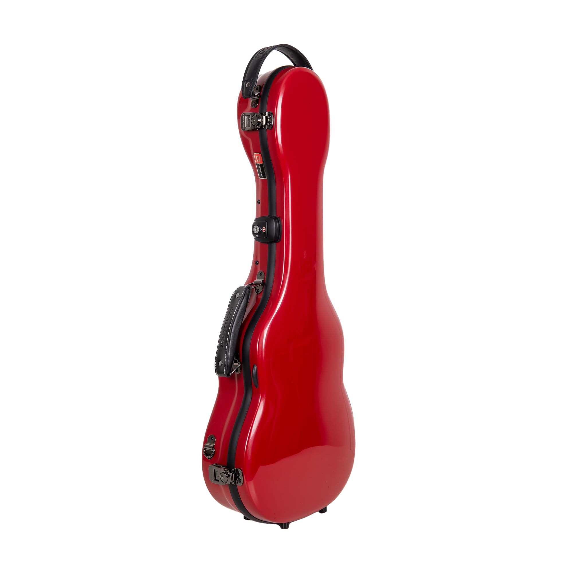 Crossrock CRF2030TURD Étui pour ukulélé ténor – Convient pour ukulélé ténor jusqu'à 68,6 cm – Coque Rigide en 100% Fibre de Verre avec loquets de Marque, Serrure TSA, Compartiment pour Accessoires et