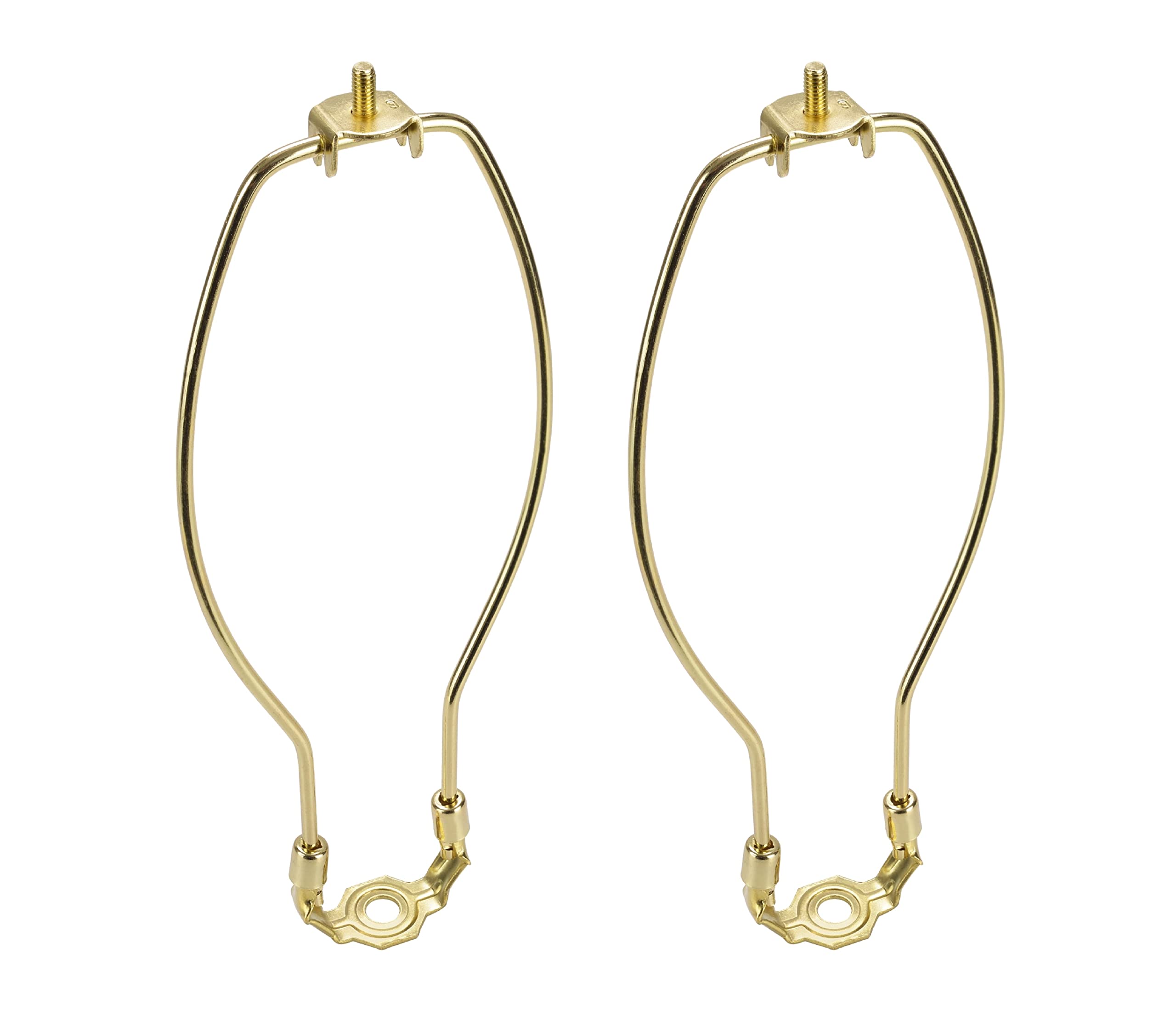 Aspen Creative 20006-12, 10" Lamp Harp with Saddle in Polished Brass Finish, 2 Pack