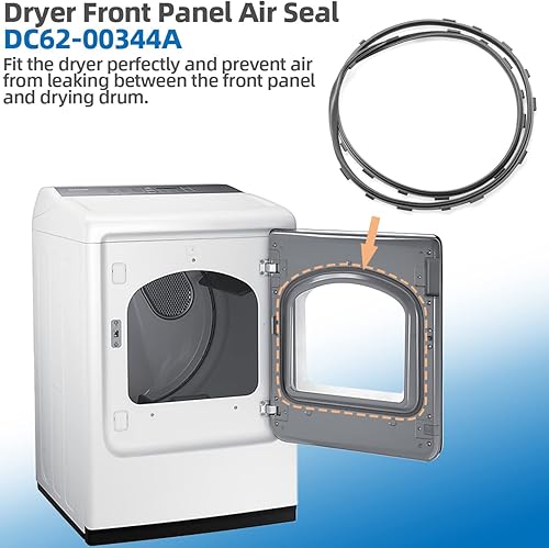 Miniatura 2 de DC62-00344A Secadora Panel frontal Junta de sello de aire Reemplazo para secador Samsung AP5916629, PS4276050, DV48H7400GW, DV400GWHDWR,