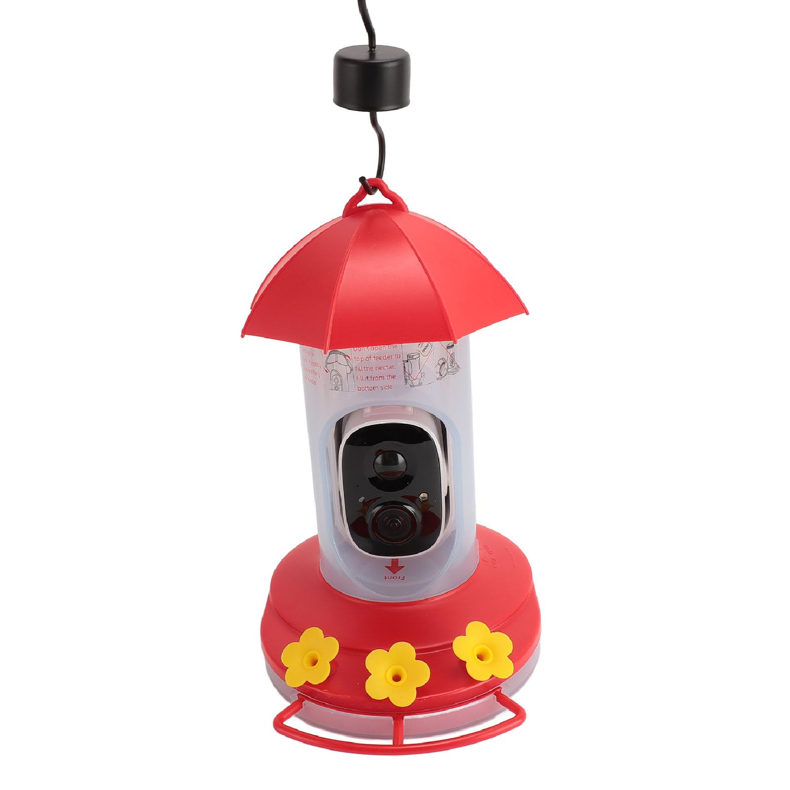 Bewinner Comedero Inteligente para Pájaros con Cámara, Captura Automática HD 1080P Y Detección De Movimiento, Cámara De Observación De Aves Al Aire Libre con EnergíA Solar WiFi A Prueba De Agua,