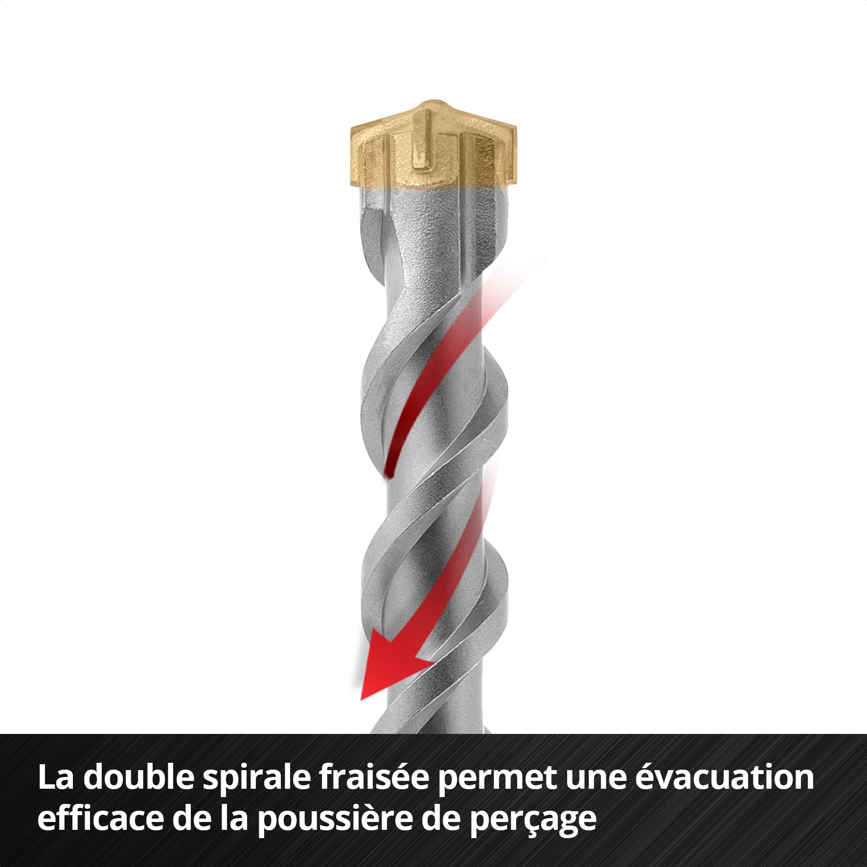 kwb Foret SDS Plus, foret marteau SDS Plus (Ø 24 mm x 460/400 mm, avec tranchant en métal dur 4X extrêmement rapide, pour béton armé, pierre & maçonnerie)