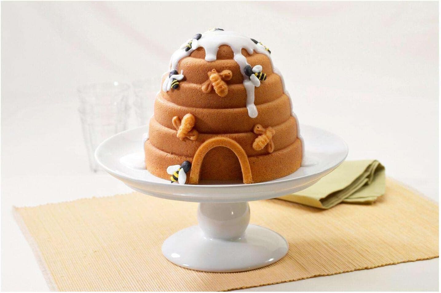 LKOP Beehive Cake Pan Gold Cake pans Baking supplies Baking pan Nonstick pan Muffin pan Cake pan Baking set Mini cake pans Nonstick pan set Cake pans Cake board Pan bakeware Baking pan set Small