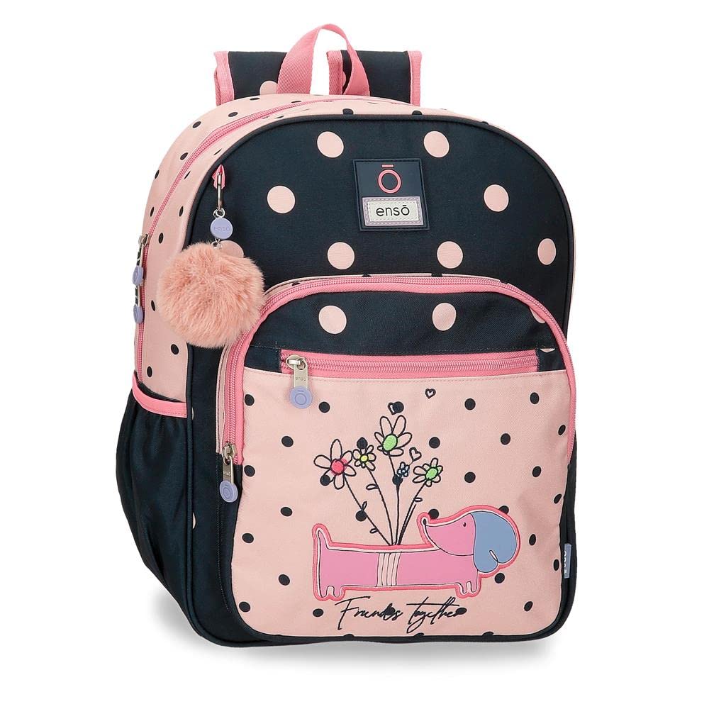 Enso Friends Together Mochila Escolar Adaptable a Carro Rosa 30x38x12 cms Poliéster 13,68L