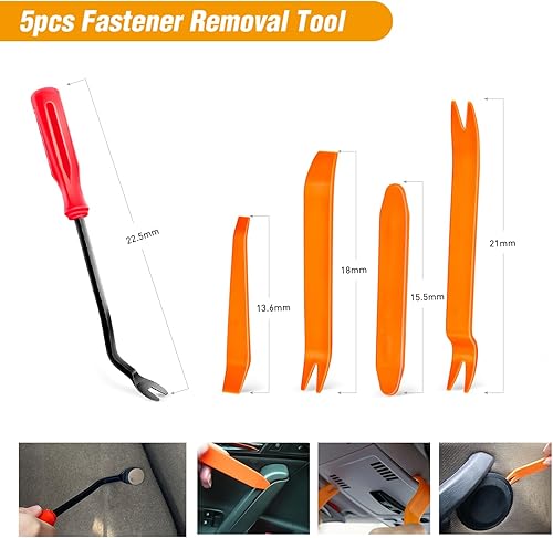 Vista 41 de GOOACC - GRC-47 Clips universales de plástico para guardabarros, 200 clips de remache con 6 tamaños de clips de retención de carrocería