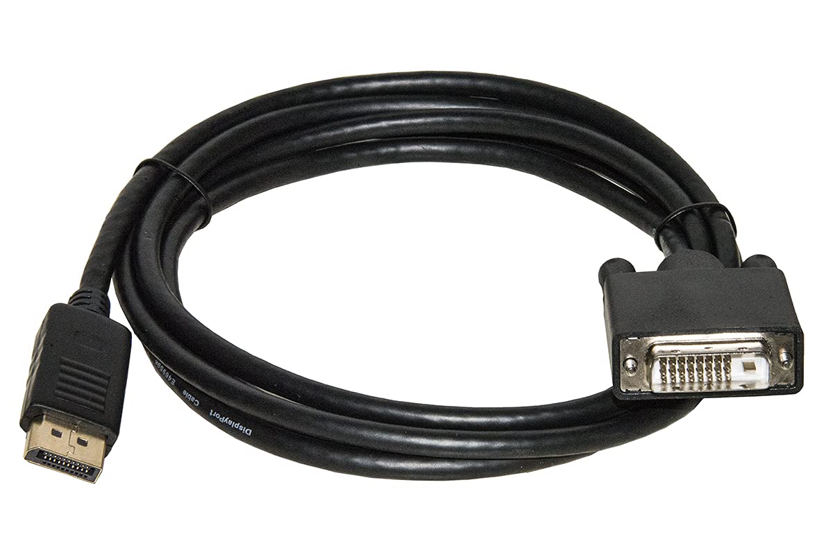 LINK LKCDPDVI20 - Cavo DisplayPort maschio a DVI-D (24+1) maschio (2 metri, nero) – Schermatura contro EMI e RFI – Conduttori in rame per trasmissione video ottimale e lunga durata