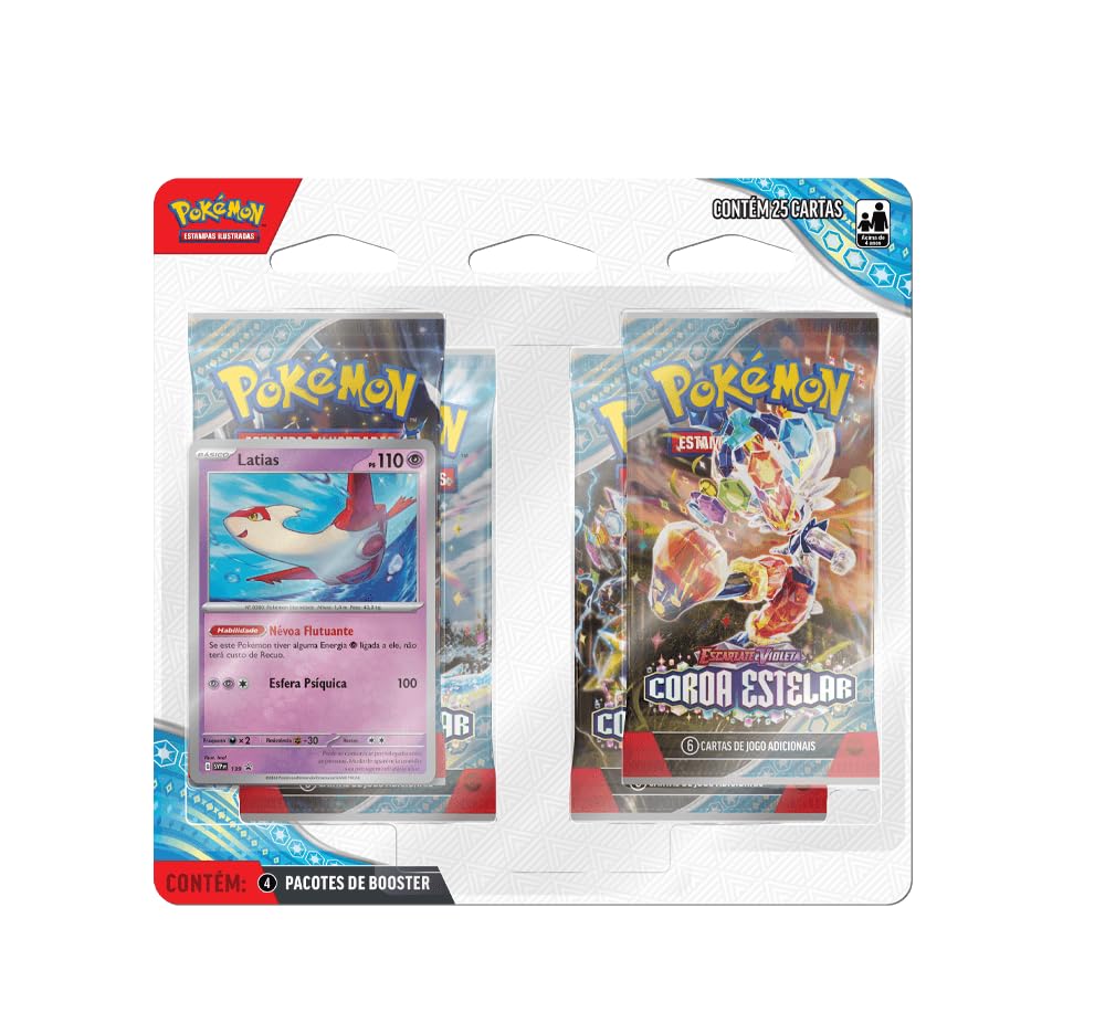 Pokémon TCG, Blister Quadruplo Latias Escarlate E Violeta 7 Coroa