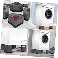 Vista 2 de Almohadilla de elevación de pies para lavadora, 4 piezas, almohadillas de elevación de arandela gris, estabilizadores, accesorio de lavadora a