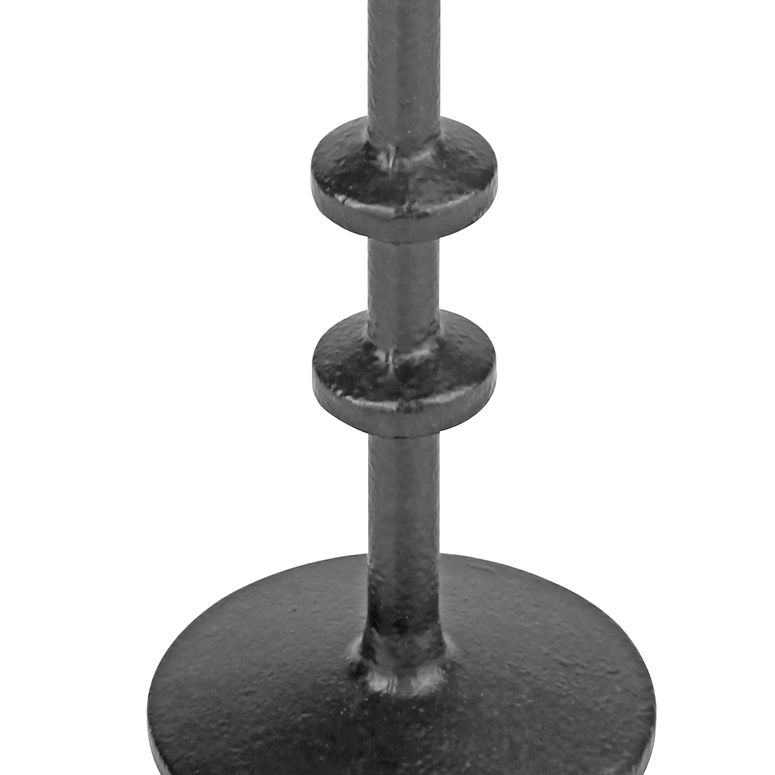 Stonebriar Gusseisen Kerzenhalter Set - 12,7cm Schwarze Kegelhalter Für Stabkerzen