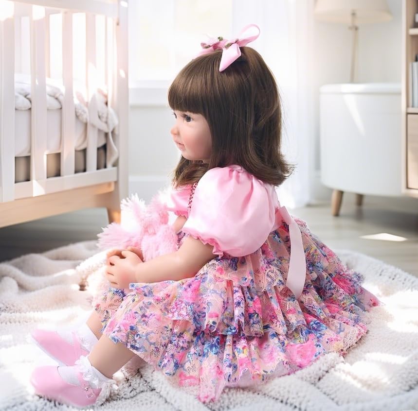 Pinky Reborn Muñeca Reborn 24cm Pulgadas 60CM Bebe Reborn Muñeca Bebe Silicona Real Suave Vinilo Recién Nacido Bebé Reborn Niñas Juguetes
