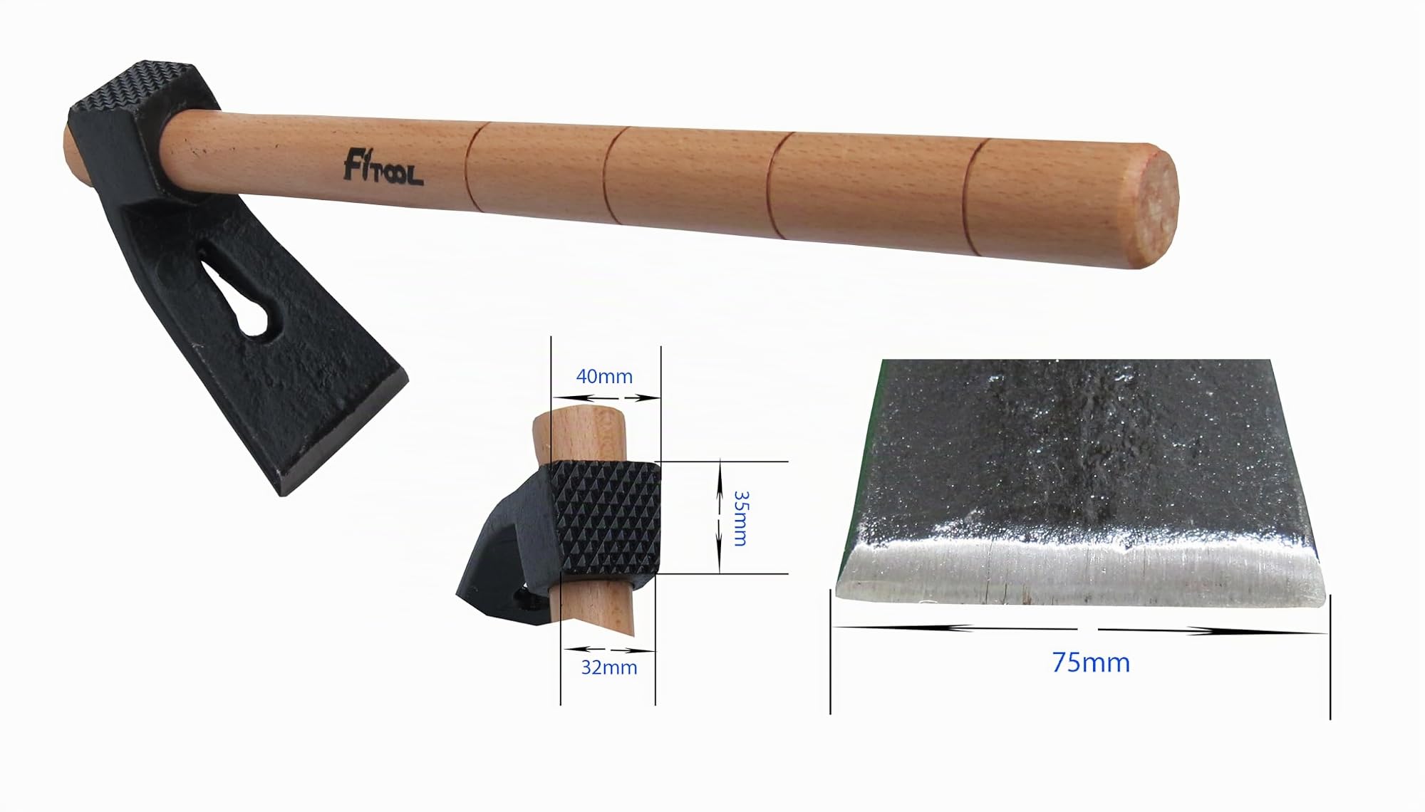 Martillo de carpintería forjado, máquina de corte directo de talla de madera de martillo de garra 1,7lb