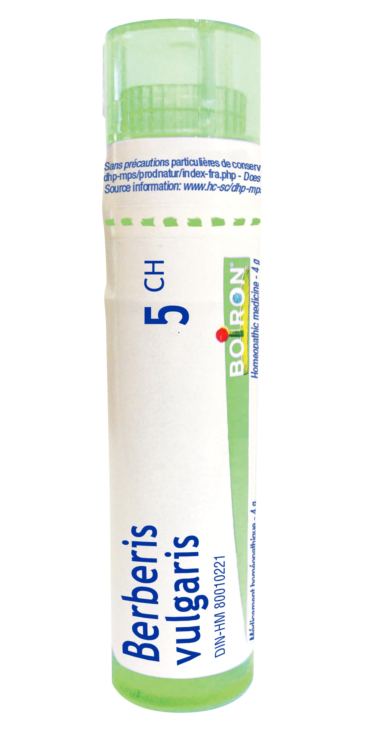 Boiron Berberis vulgaris 5ch,Homeopathic medicine. Each tube contains 4 g (approximately 80 pellets)