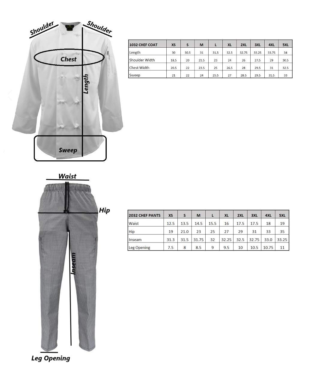 Chef Uniform Set - Chef Coat and Pants (X-Small, Black Coat/Black Pants)