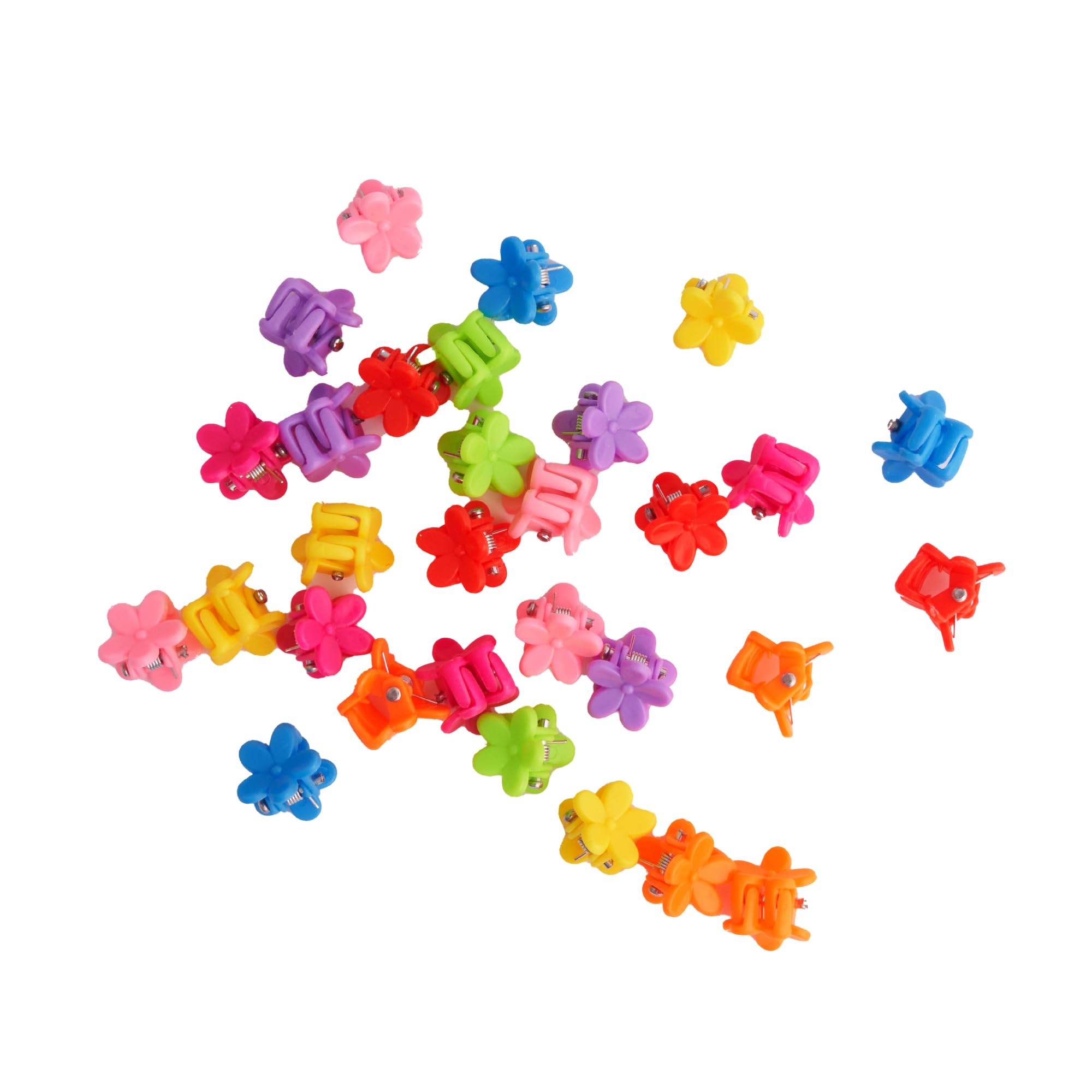 Amazon.com: RED by Kiss 30 Pieces Kids Flower Claw Barrettes, Self