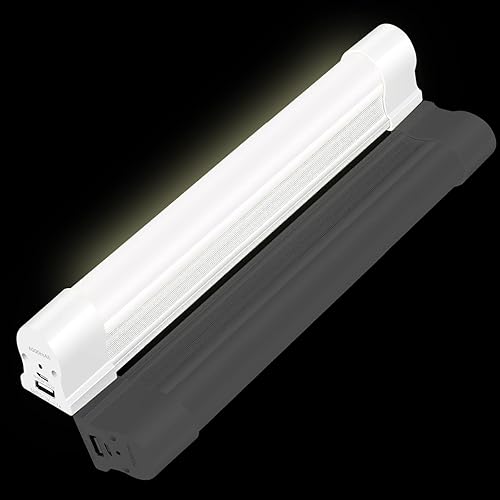 Sanswin - Luz LED de campamento, linterna eléctrica para campamento, tubo de luz magnética LED, 4 modos de iluminación, recargable por USB, 6000
