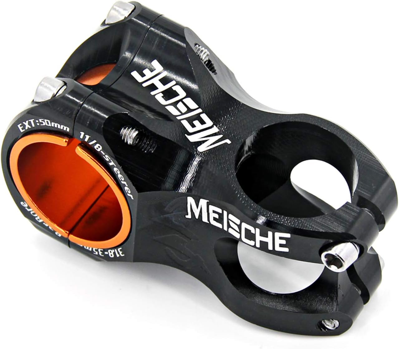 Upgraded MTB Stem, 50mm Enduro Bicycle Stem for 31.8 or 35mm Bar Clamp,CNC 3D Forged AL Handlebar Stem Riser for Mountain Bike