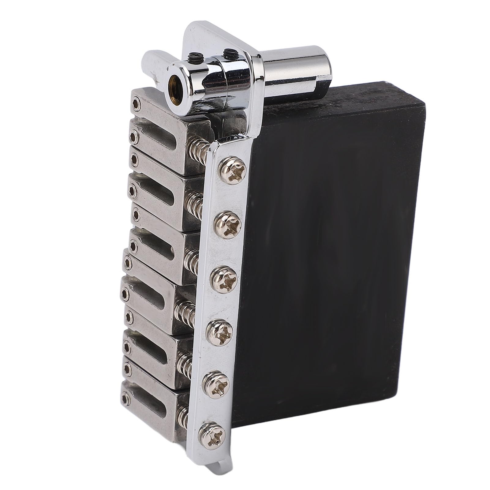 tremolo per chitarra elettrica, set di selle per ponte a 6 corde, parti di ricambio per strumenti professionali, con pregevole fattura, robusto metallo, argento lucido, per la