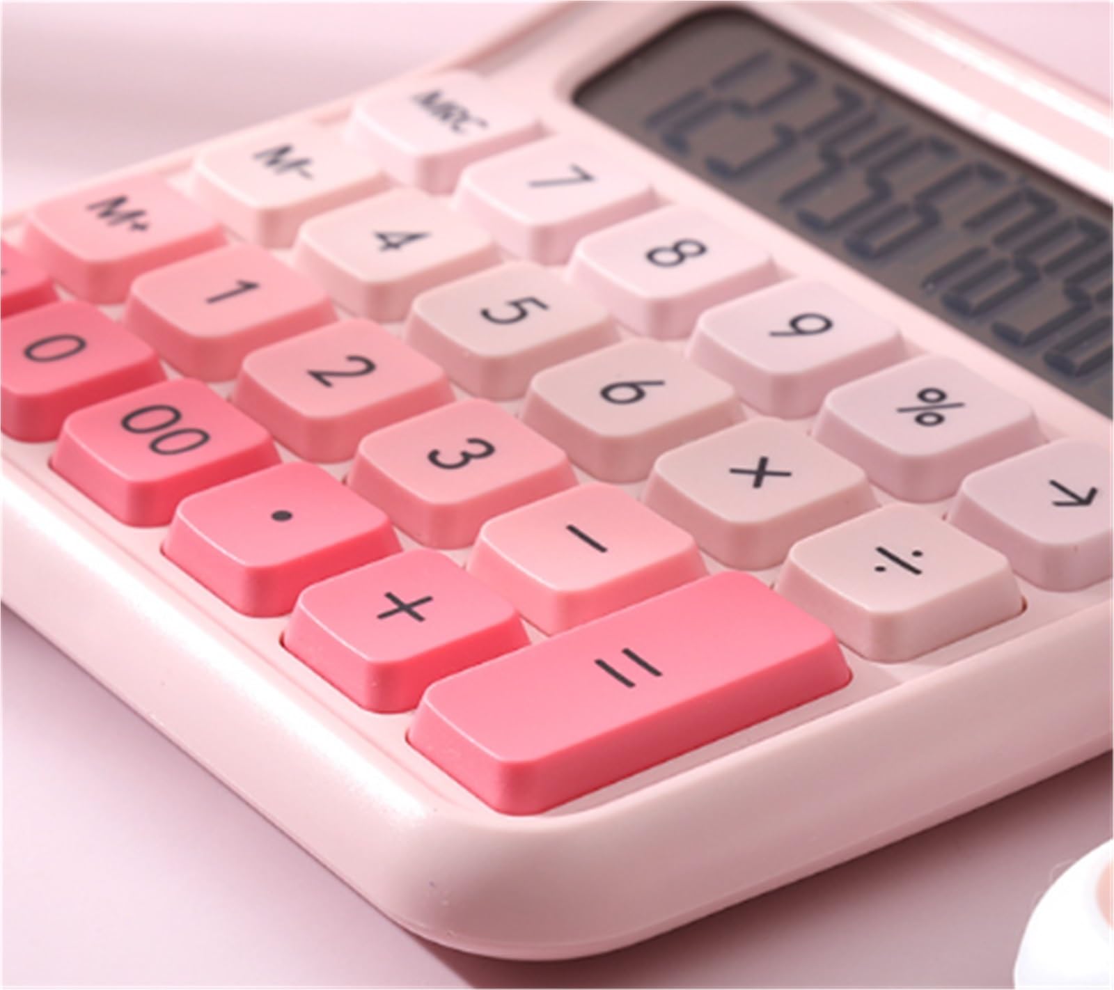 Calculatrice Calculatrice De Bureau À Énergie Solaire avec Écran LCD 12 Chiffres Adaptée Au Bureau Office(Grün)