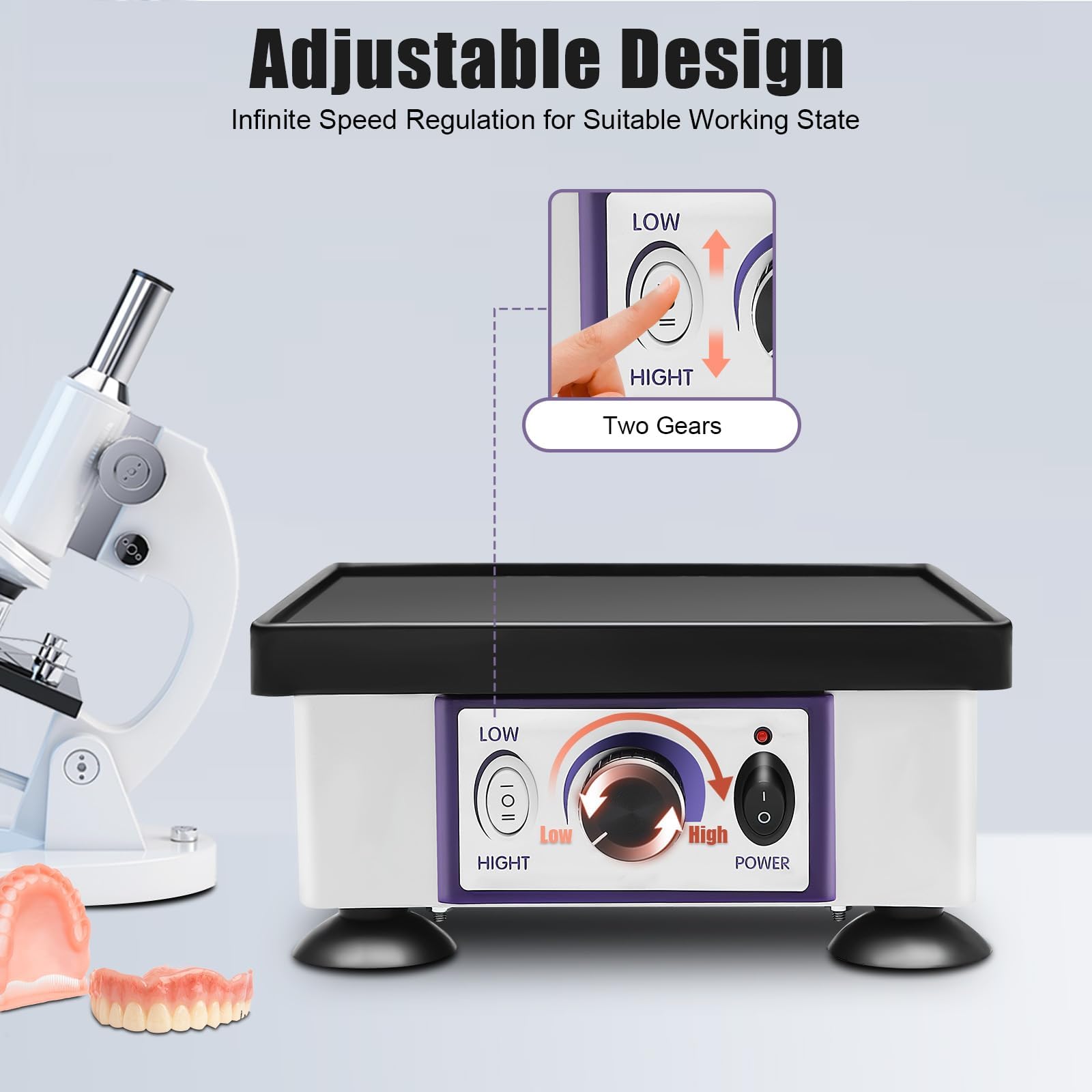 Dental Oszillator, 120W 220V Gipsrüttler Rüttler Vibrator Rüttelplatte | Kupfermotor, Oszillatoren - Lab Equipment, Square Dentalrüttler Rüttler für Zahnärzte Zahnarzt Klinik