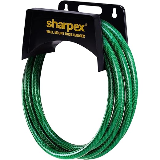 Sharpex Steel Hose Hanger - Wall Mounted (Black)