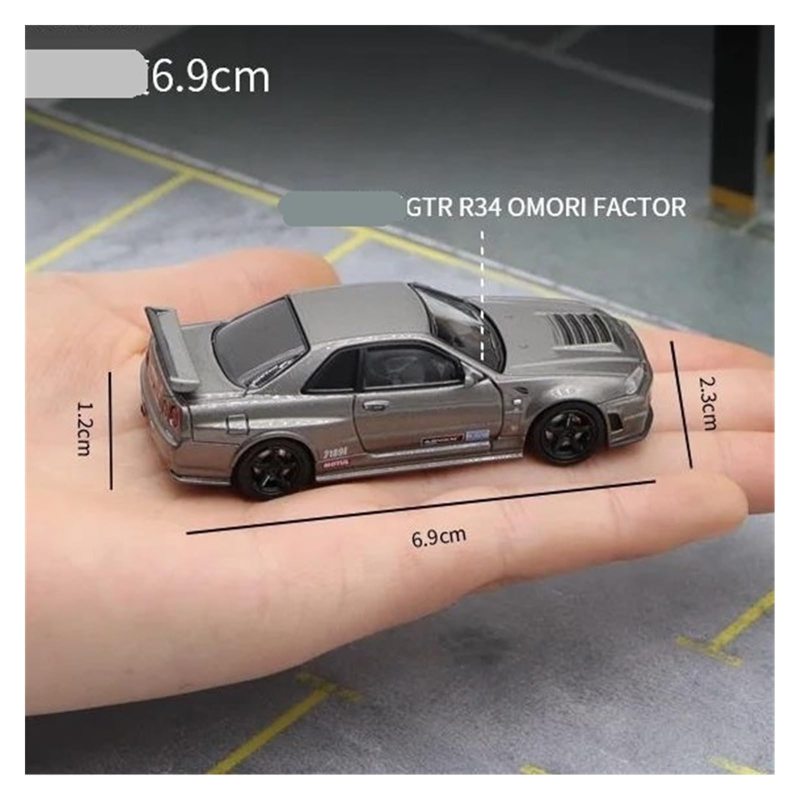 Modello Di Auto Pressofusa In Scala 1/64 Per GTR R34, Giocattolo Da Collezione, Ornamento Da Tavolo, Regalo(No box)