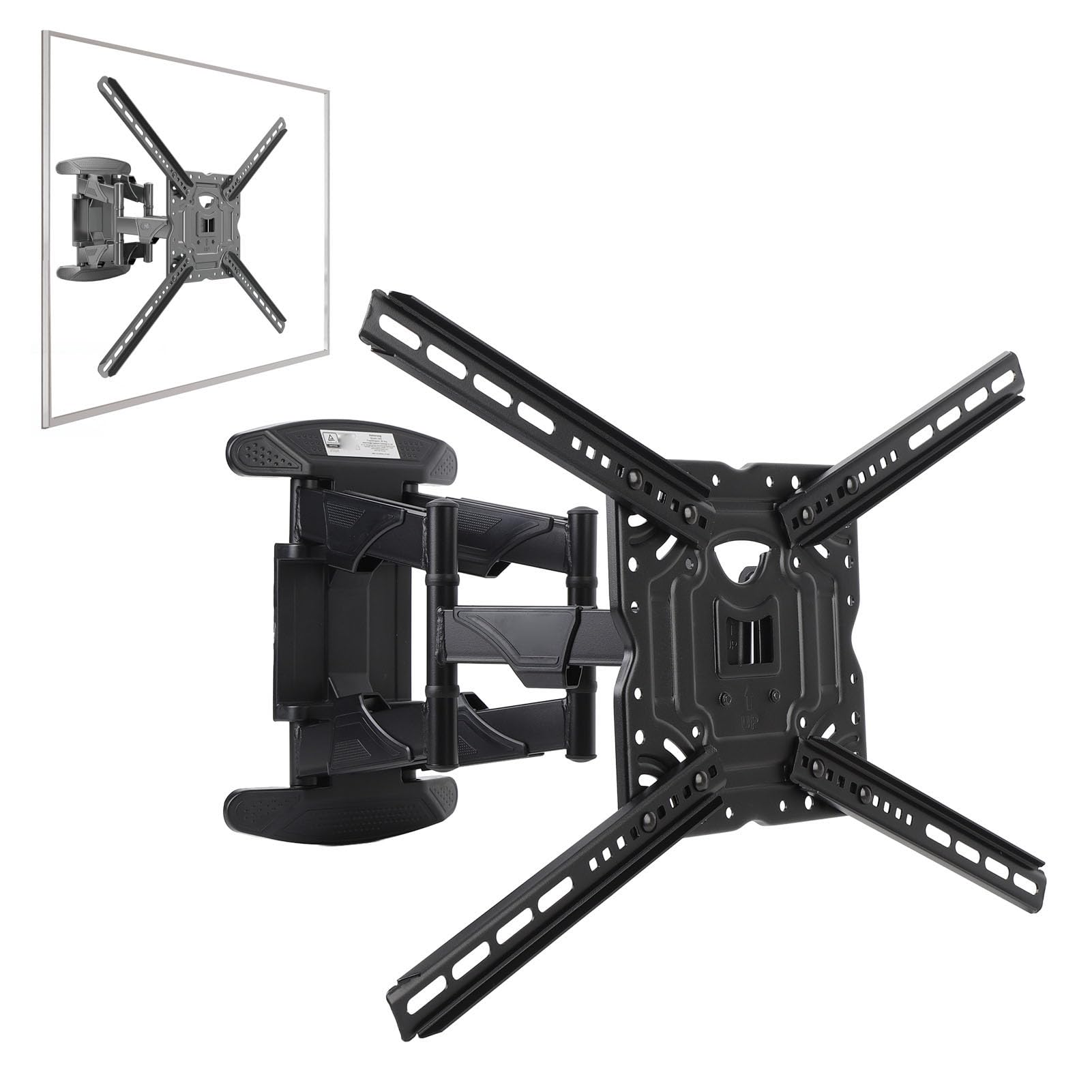 Soporte de Pared para TV de Movimiento Completo para Televisores de 32 a 75 Pulgadas de hasta 80 Libras, Soporte de Montaje en Pared, Soporte de TV Giratorio e Inclinable, para