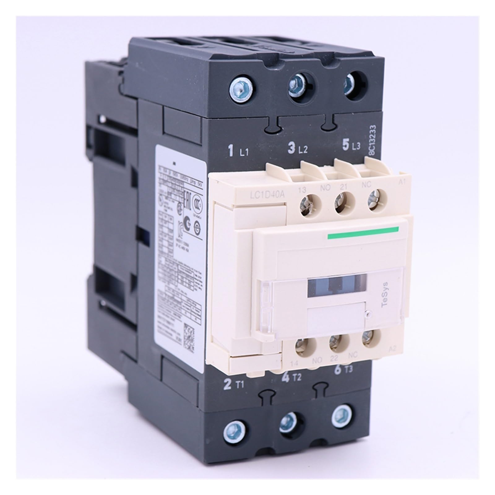 Contactor magnético eléctrico LC1D40AFE7 AC 3P 3NO LC1-D40AFE7 40A 115V AC bobina