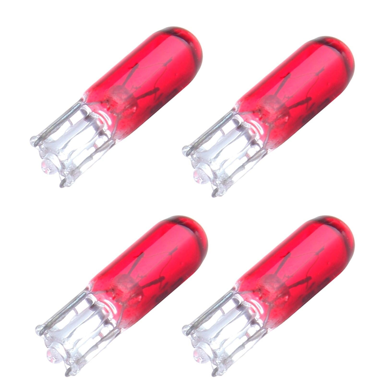 LBRST 20 x T5 Red 74 73 2721 Halogen Lights Bulbs 20 x T5 74 73 2721 Twist Lock Socket