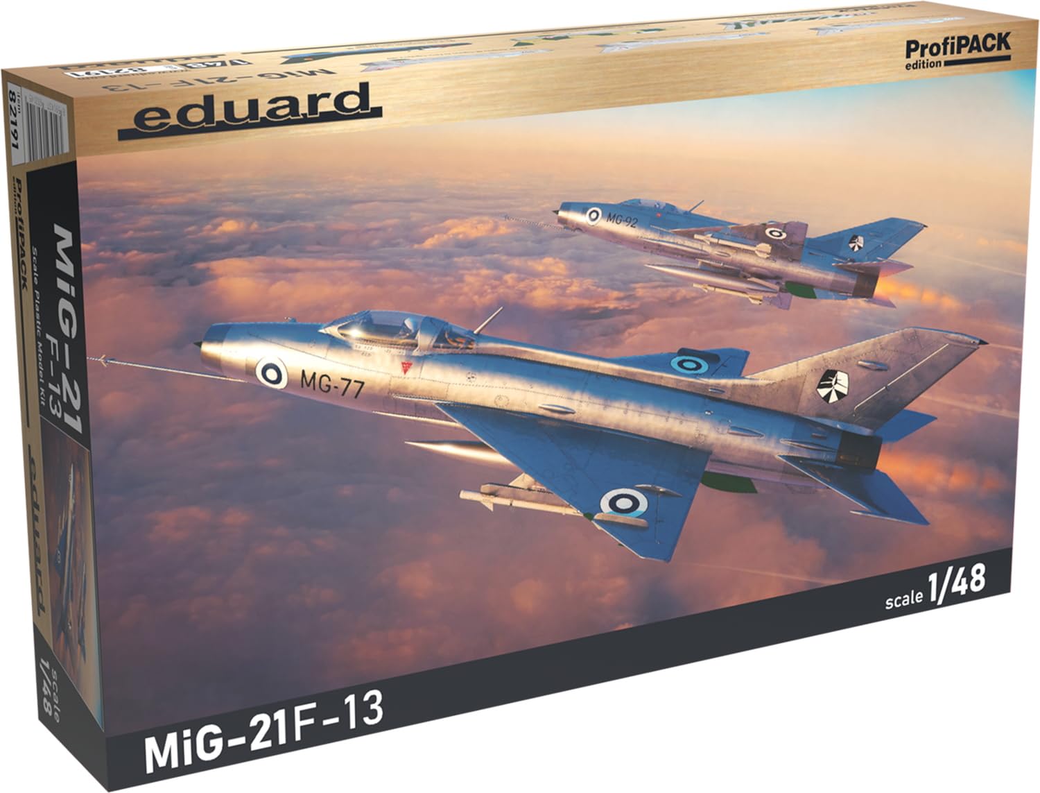 Eduard ProfiPACK MiG-21F-13 Zestaw modelarski samolotu wojskowego z tworzywa sztucznego, skala 1:48, z naklejkami i częściami PE do 6 wariantów