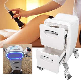 2 Tiers Beauty Salon Trolley, Hair Salon Trolley, Salon Special Cart, Multipurpose Utility Cart, Professional Cart with Drawer Rack/OmniDirectional Wheels, for Salon Barber Shop