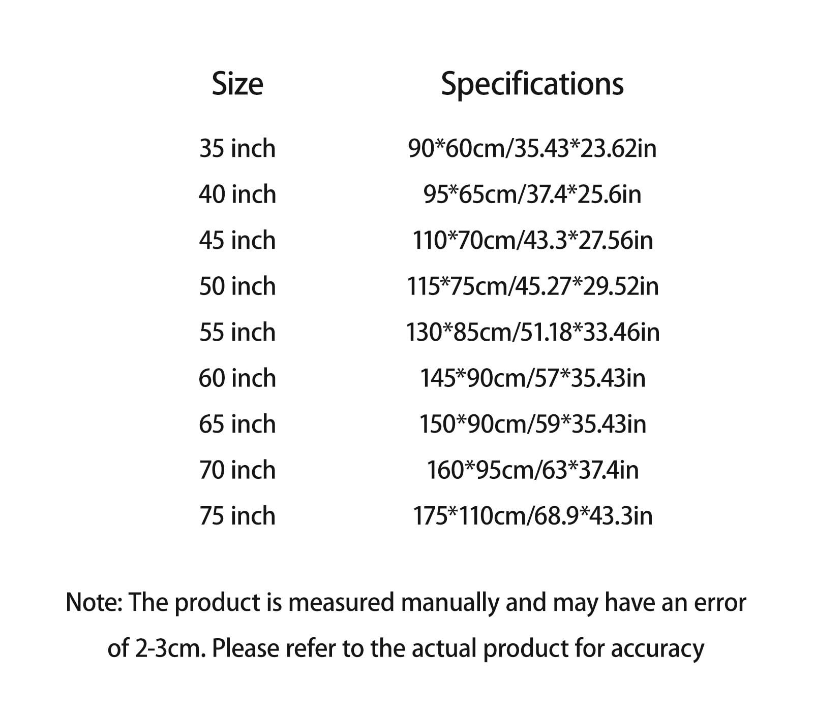 Ricamo Copertura TV Casa Ufficio Decorazione, Protettori Schermo per TV Tutto Compreso A Prova di Polvere Antiscivolo per da Tavolo/Appendere Universale(Pink,75 inch)