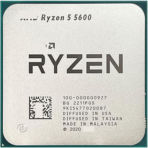 CPU R 5 5600 R5 5600 3.5 GHz 6-Core 12-Thread CPU Procesador 7NM L332M 100-000000927 Socket AM4 Nuevo y sin enfriador