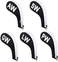 Andux 5Pack Golf Wedge Irons Club Head Covers NO. on Both Sides Long Neck with Zipper MT/S18