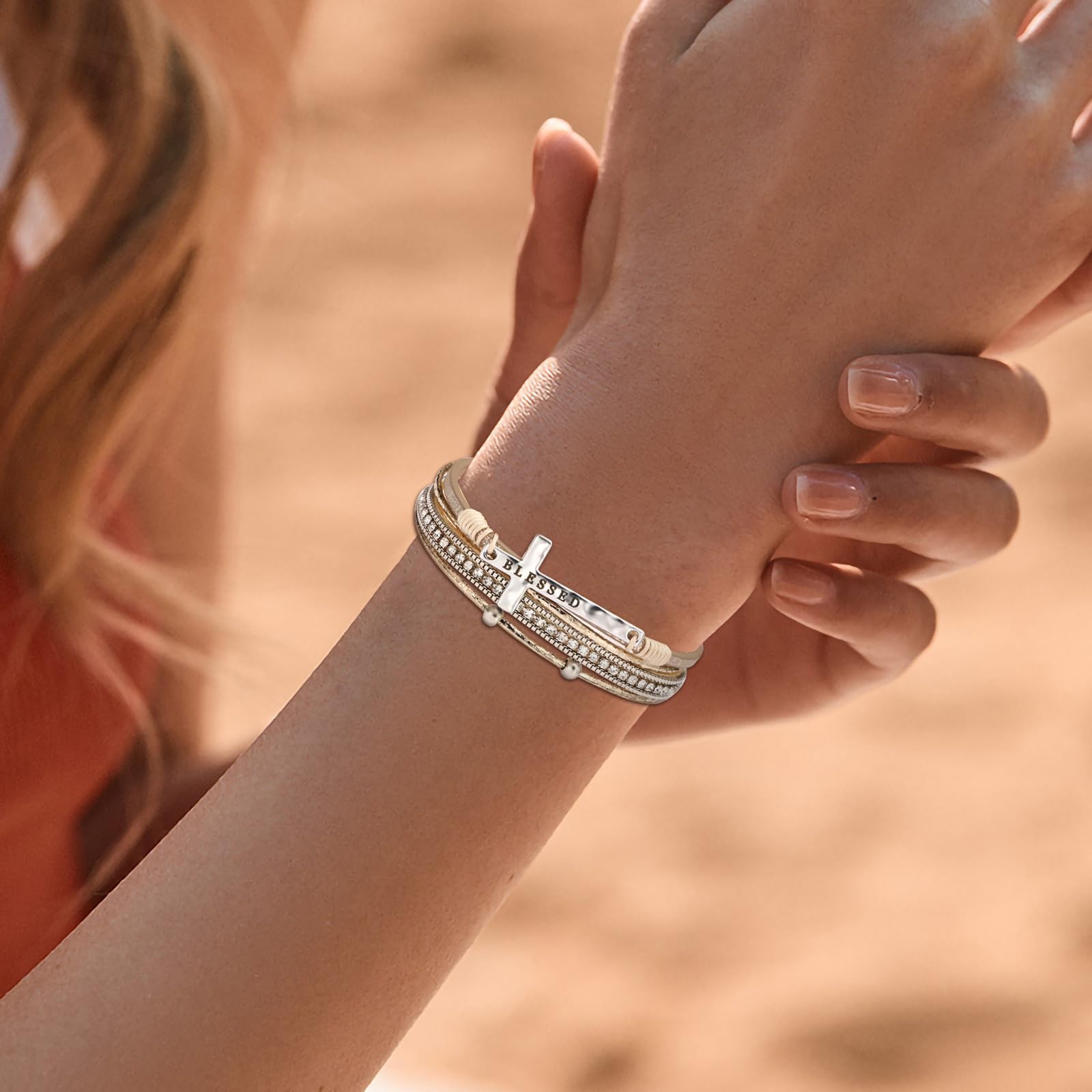 Fesciory Leopard Bracelet for Women, Boho Leather Wrap Multi-Layer Pearl Crystal Bracelet Bangle Jewelry